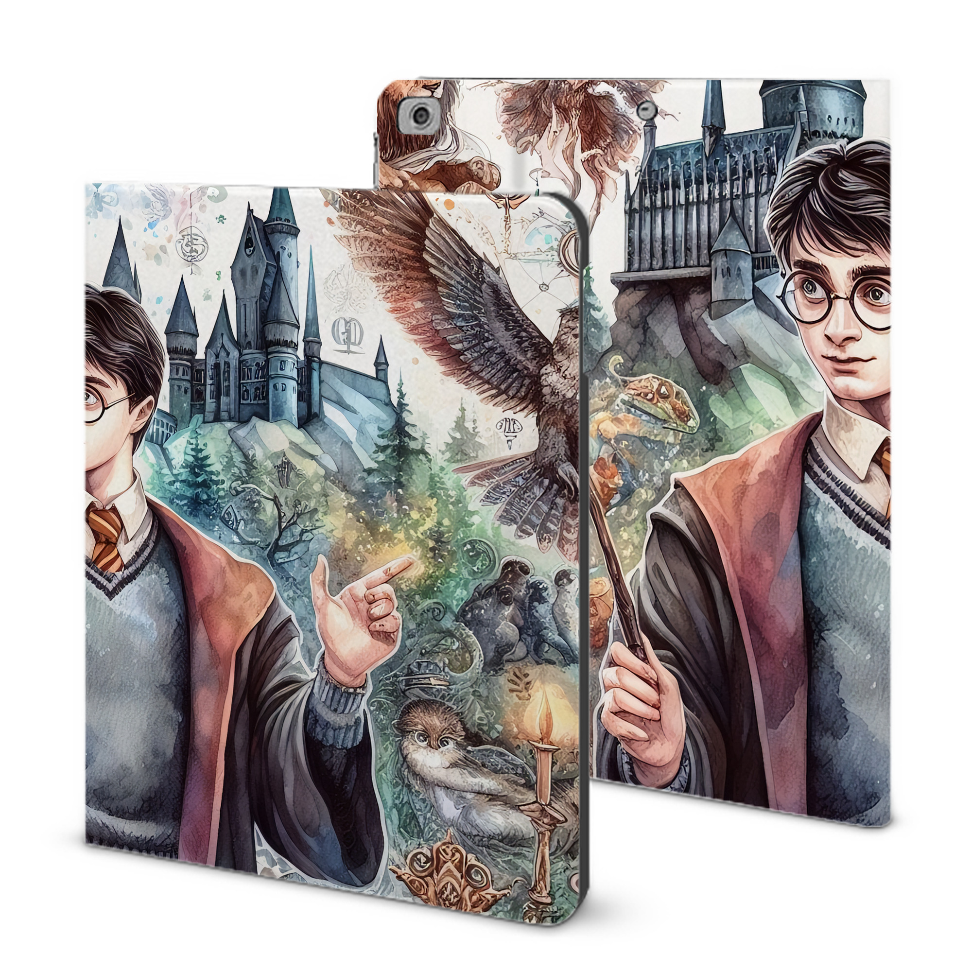 （画像用） Harry Potter ハリー・ポッターシリーズ IPad ケース ブック型 PUレザー TPU 耐衝撃 軽量 薄型 ペン収納なし 全面保護 IPad 各モデル対応